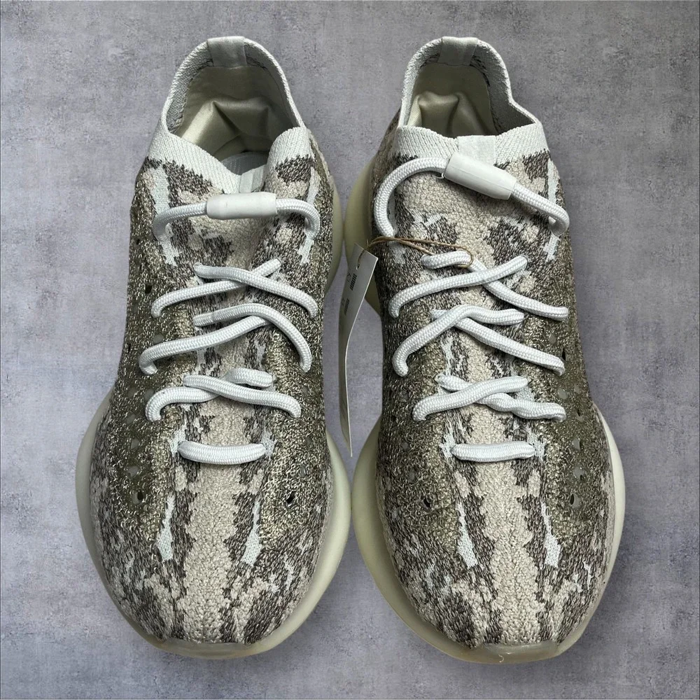 Adidas Yeezy Boost 380 Pyrite Sneakers Shoes Men's 5.5 Neutral Gray Primeknit